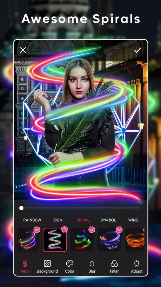 Neon Photo Editor Screenshots