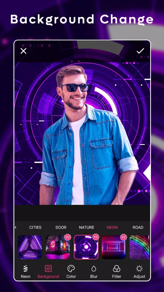 Neon Photo Editor Screenshots