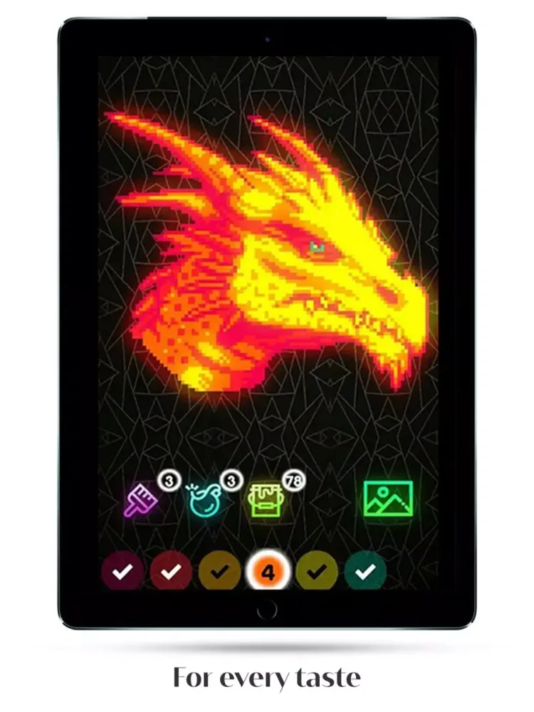 Tangkapan skrin Neon coloring book for adults iPad 
