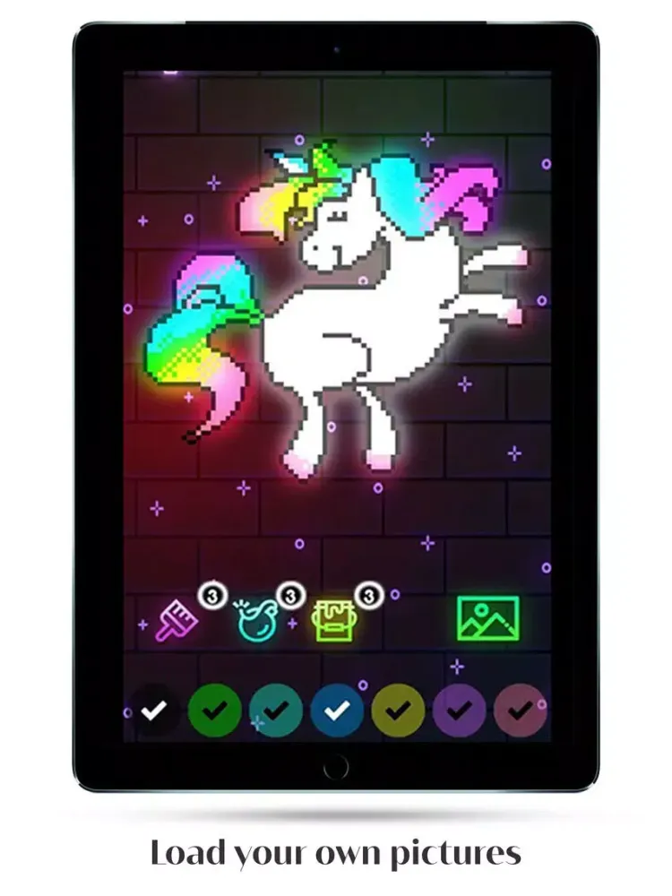 Tangkapan skrin Neon coloring book for adults iPad 