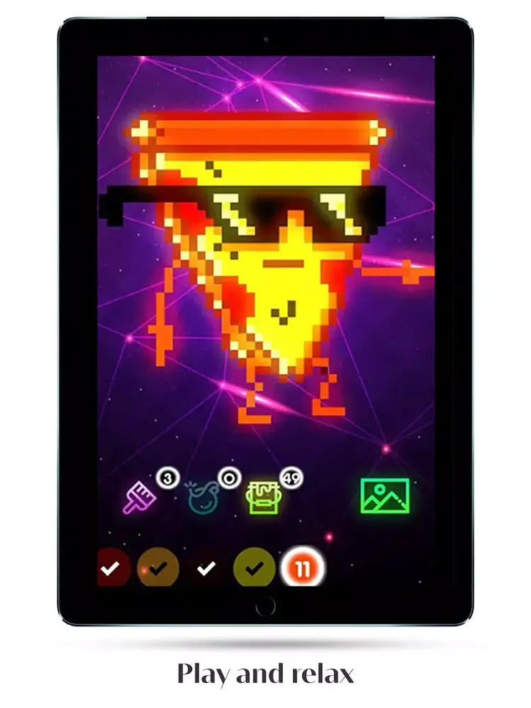 Tangkapan skrin Neon coloring book for adults iPad 