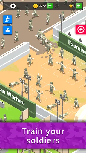 Idle Army Base: Tycoon Game 스크린샷
