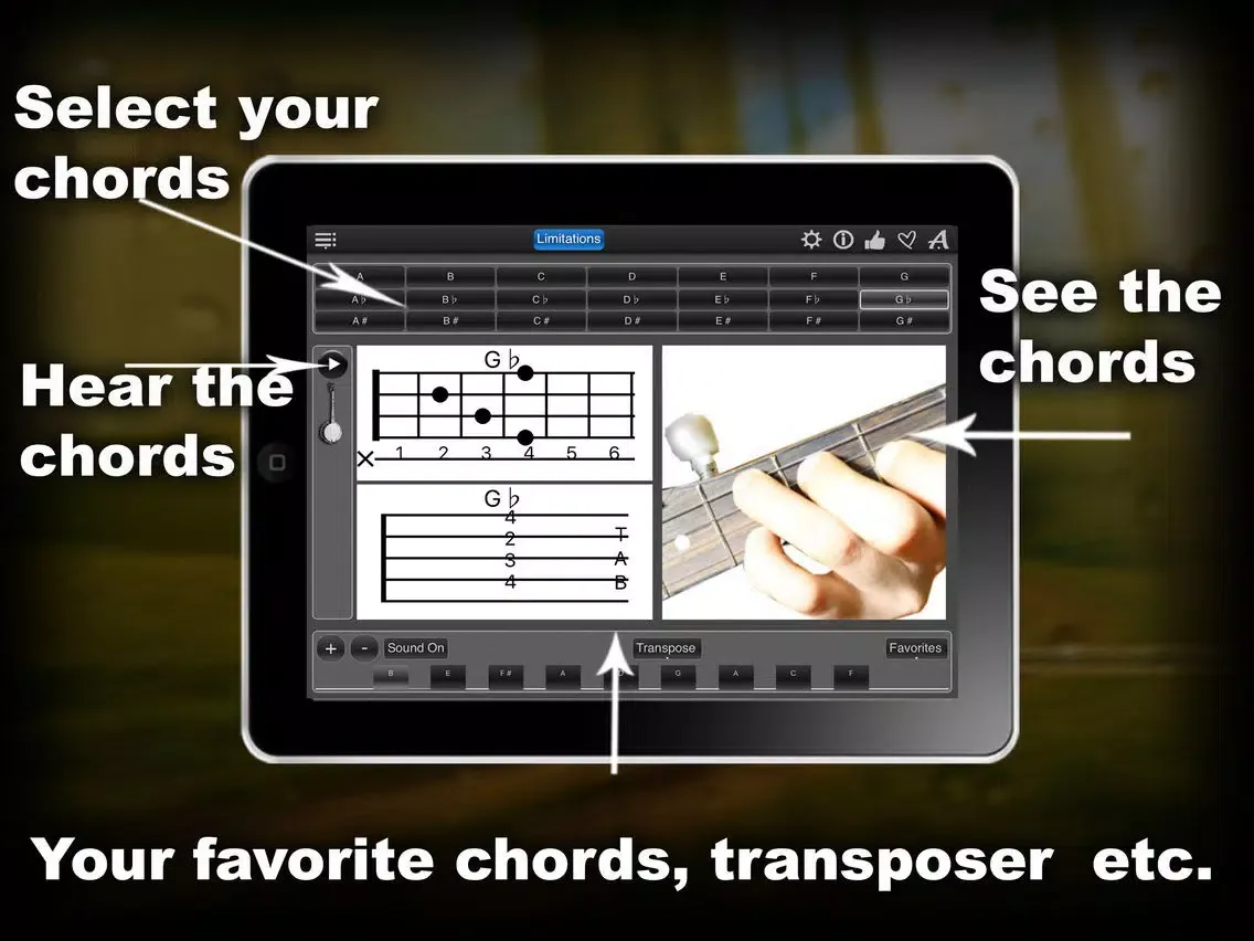 Capturas de tela do Banjo Chords Lite iPad 