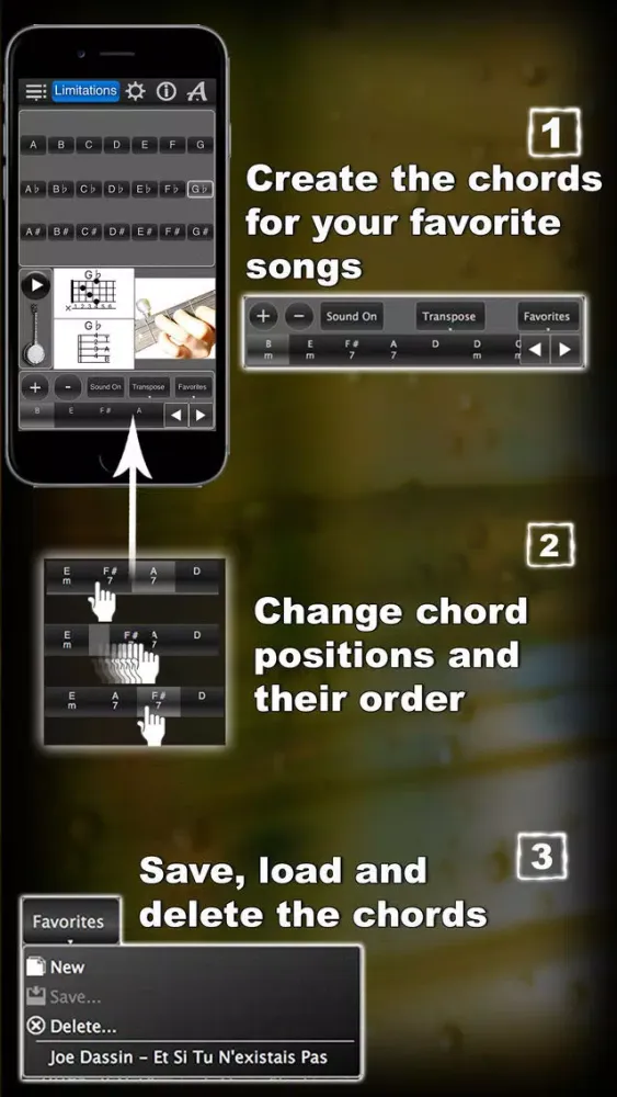 Capturas de tela do Banjo Chords Lite