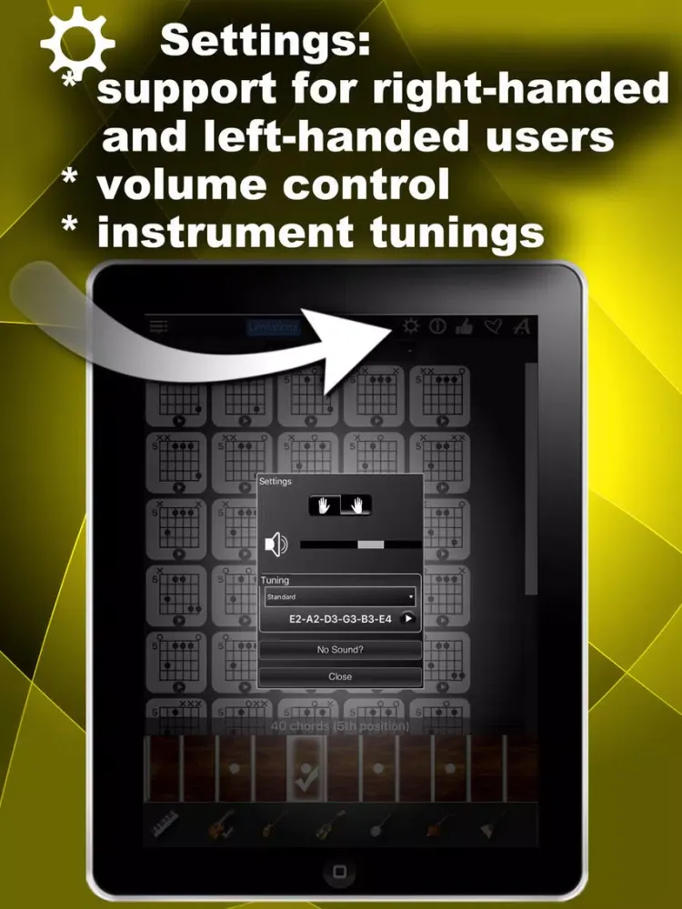 Ảnh chụp màn hình của Chords Compass Lite: find piano chords and more! iPad 
