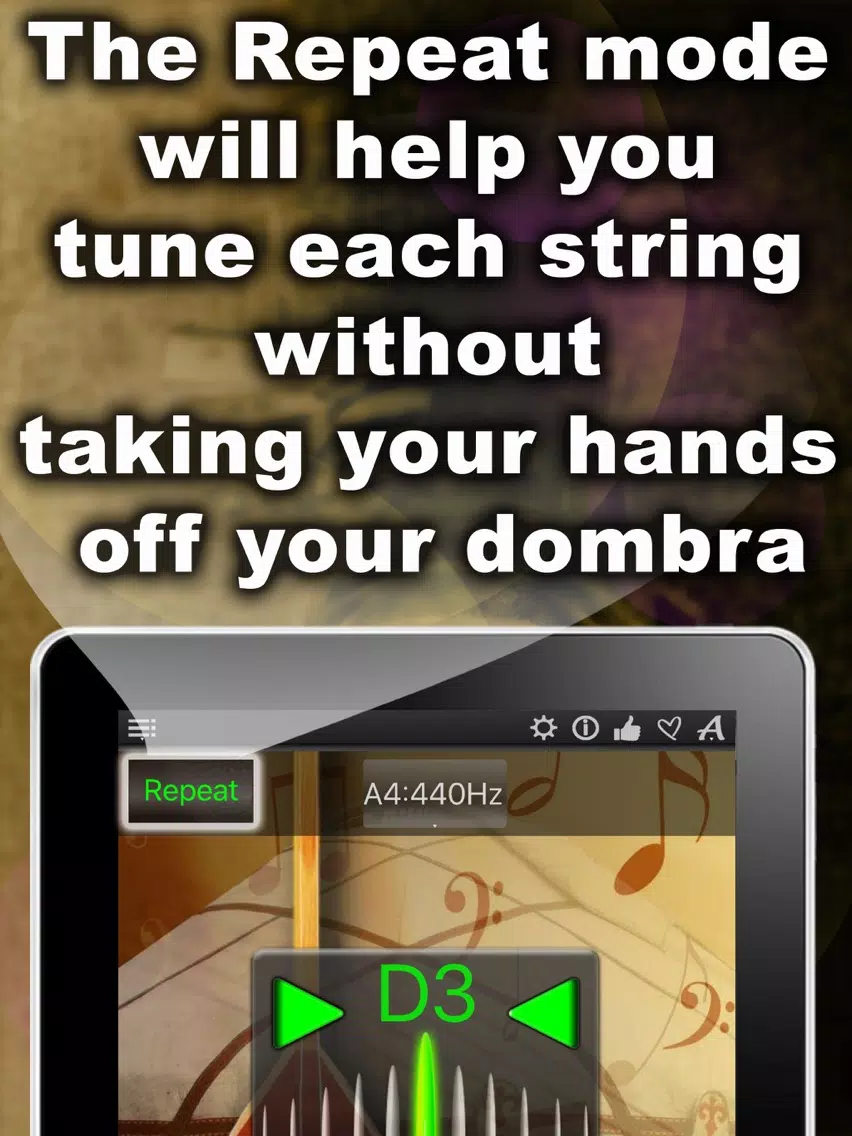 Dombra Chromatic Tuner iPad  Ekran Görüntüleri