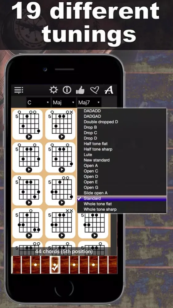 تصاویر Guitar Chords Compass - learn the chord charts & play them