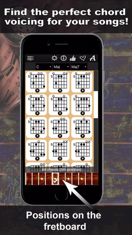 تصاویر Guitar Chords Compass - learn the chord charts & play them