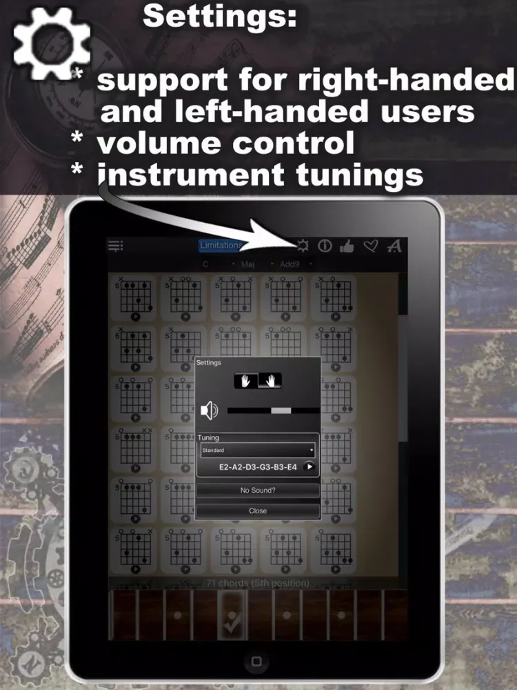 Captures d'écran de Guitar Chords Compass Lite - learn the chord charts & play them iPad 