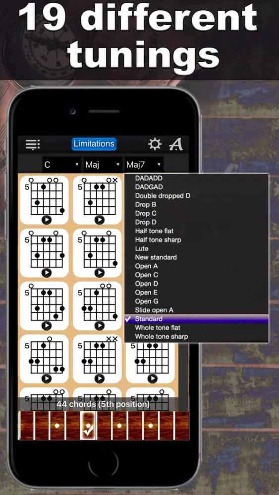 Captures d'écran de Guitar Chords Compass Lite - learn the chord charts & play them