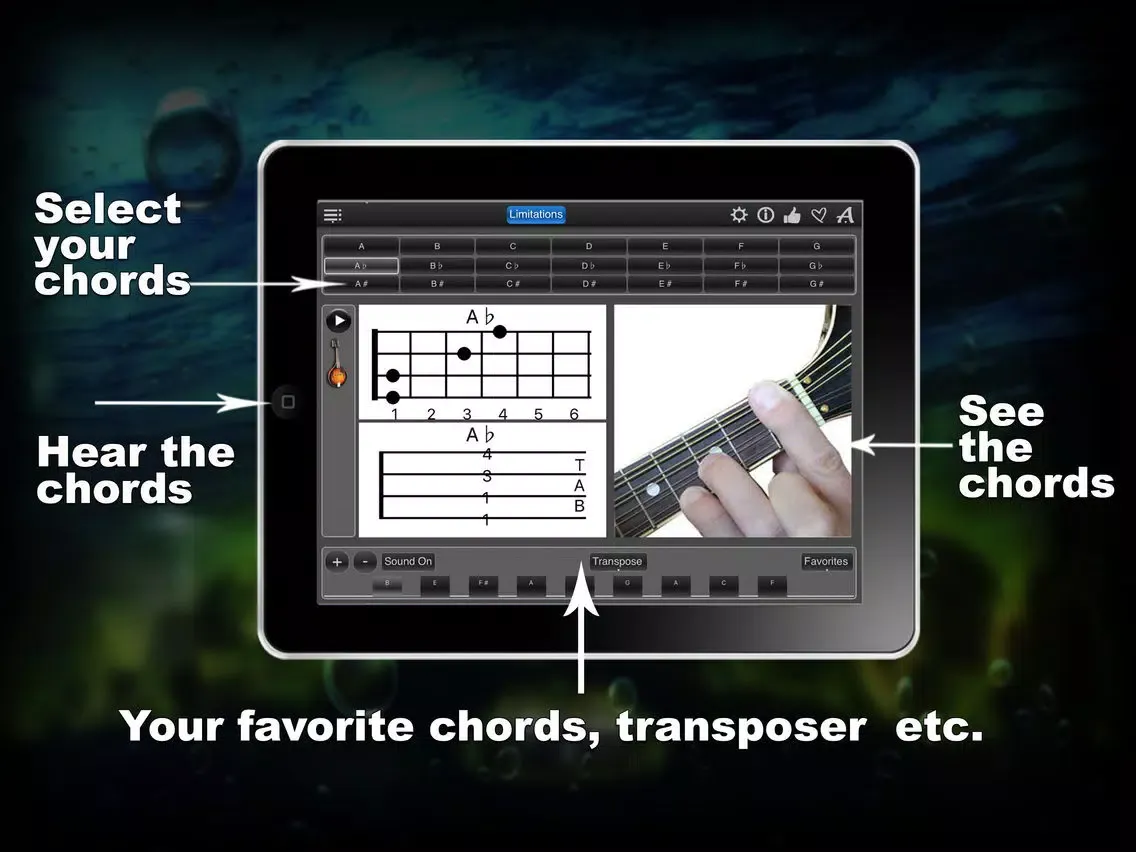 تصاویر Mandolin Chords Lite iPad 
