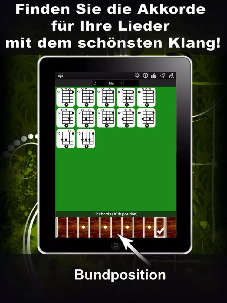 Скриншоты Ukulele Chords Compass- learn the chord charts & play them iPad 