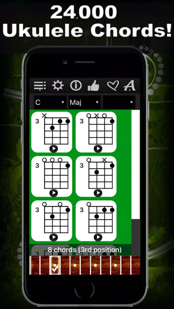 Скриншоты Ukulele Chords Compass- learn the chord charts & play them
