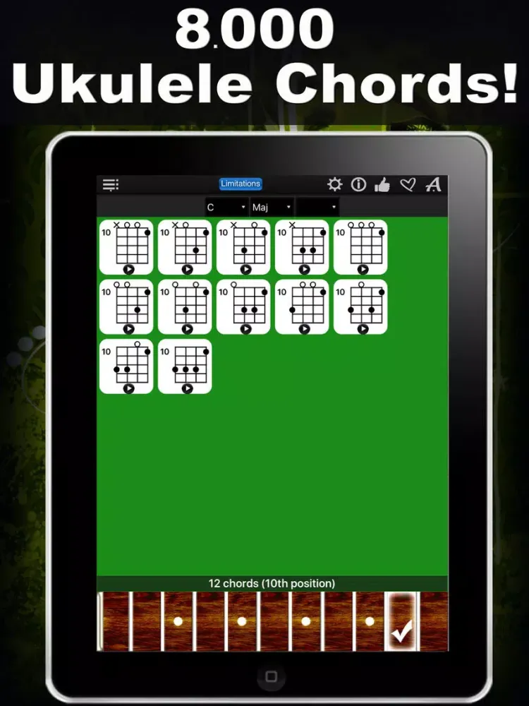 تصاویر Ukulele Chords Compass Lite - learn the chord charts & play them iPad 