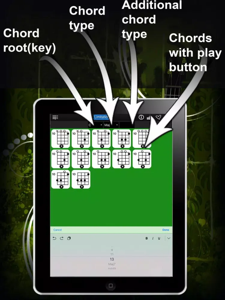 تصاویر Ukulele Chords Compass Lite - learn the chord charts & play them iPad 