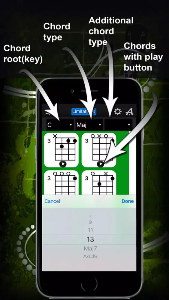 تصاویر Ukulele Chords Compass Lite - learn the chord charts & play them