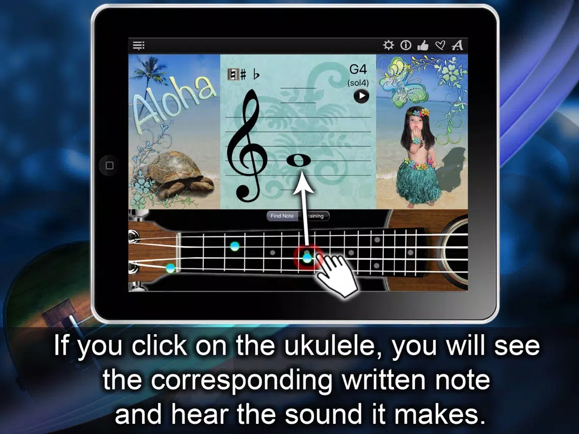 Ukulele Notes Finder iPad 应用截图