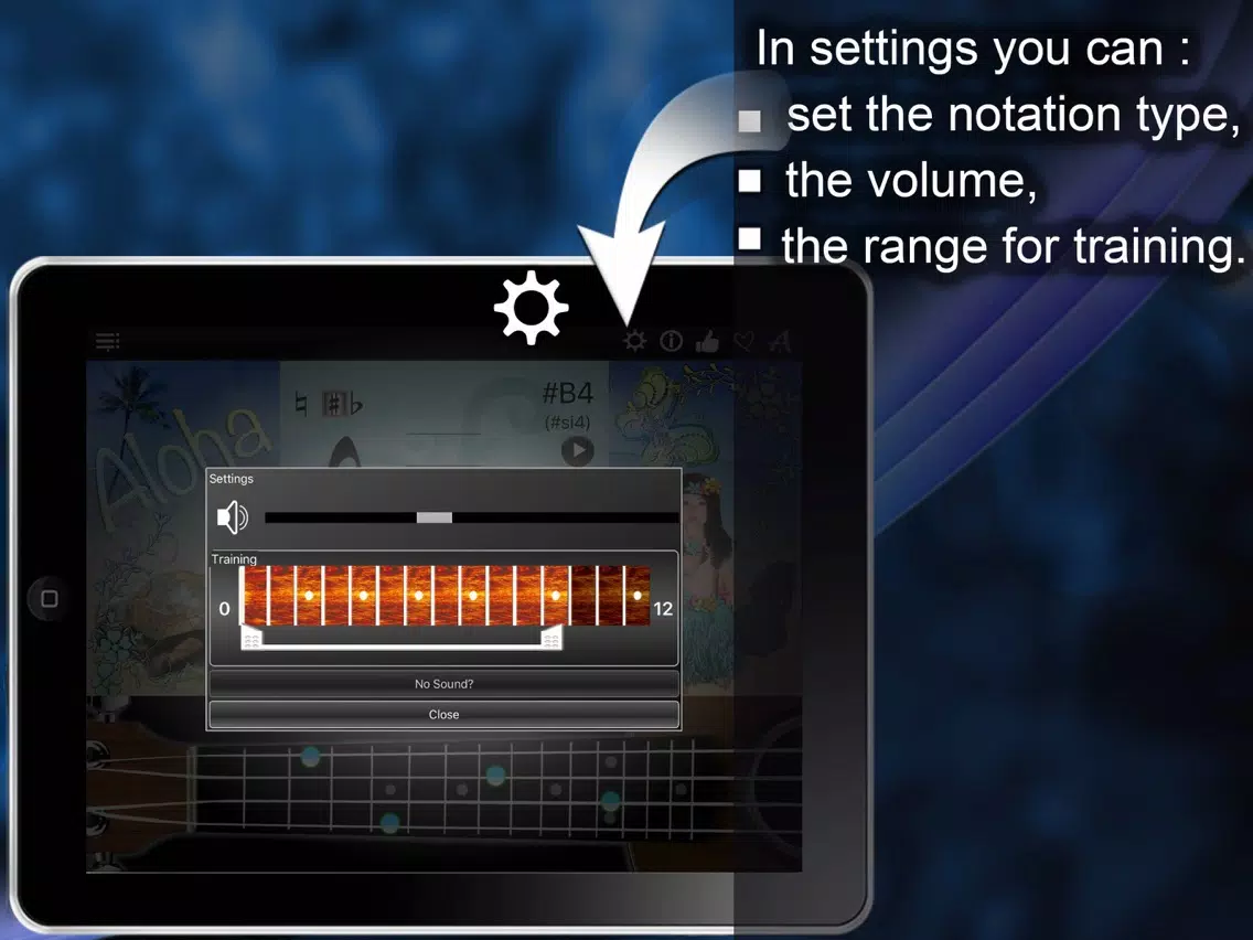 Ukulele Notes Finder iPad 应用截图
