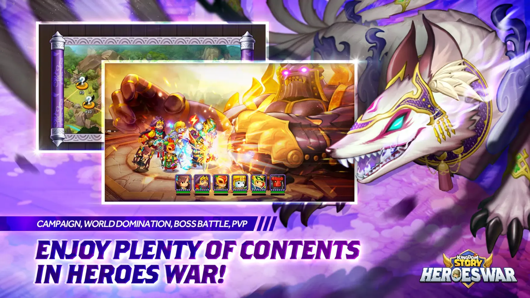 Tangkapan layar Kingdom Story: HEROES WAR