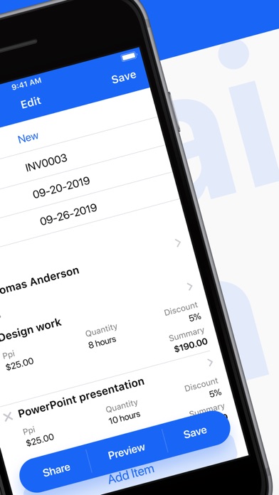 Capturas de pantalla de Invoice maker app – invoicing
