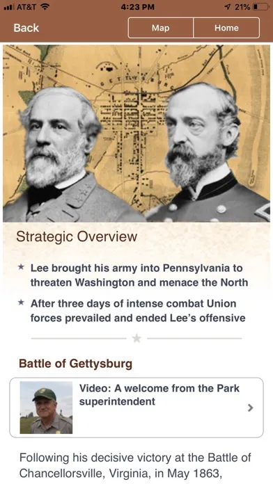 Screenshot di Gettysburg Battle App
