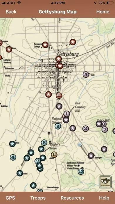 Screenshot di Gettysburg Battle App