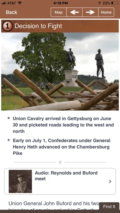 Screenshot di Gettysburg Battle App