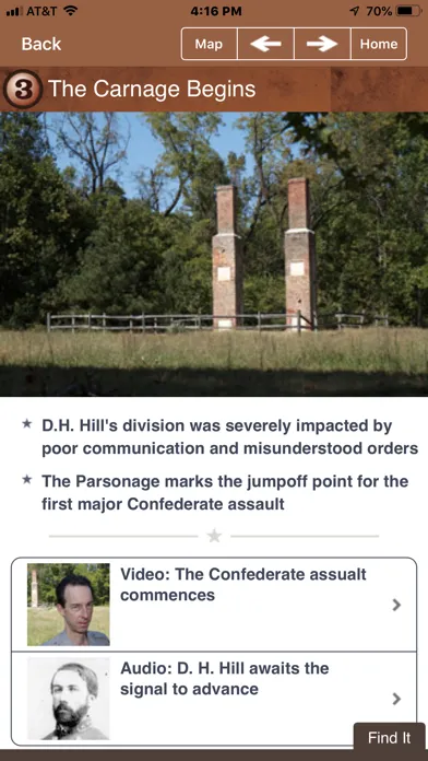 Captures d'écran de Malvern Hill Battle App
