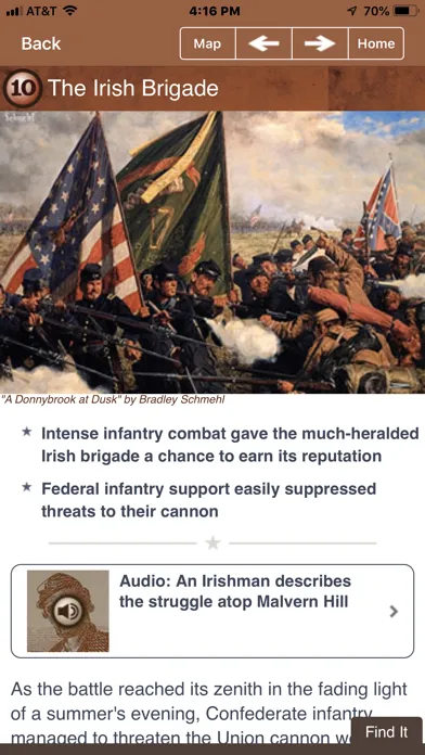 Captures d'écran de Malvern Hill Battle App