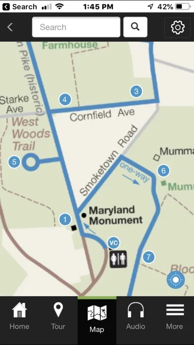 Скриншоты Antietam Trail Map App
