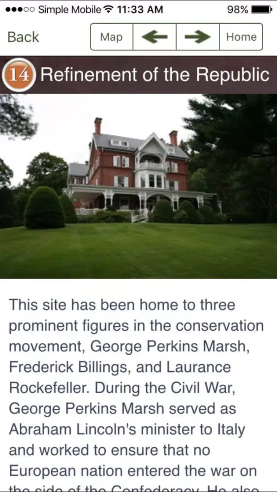 Woodstock Vermont Civil WarTour by the National Park Service سکرین شاٹس
