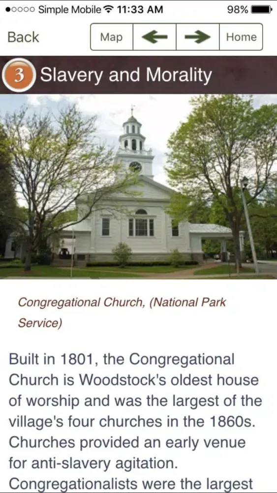 Woodstock Vermont Civil WarTour by the National Park Service سکرین شاٹس