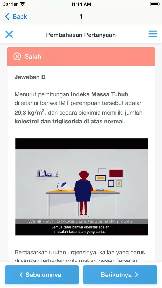 Tangkapan skrin NEO D3 Gizi: Latihan 1