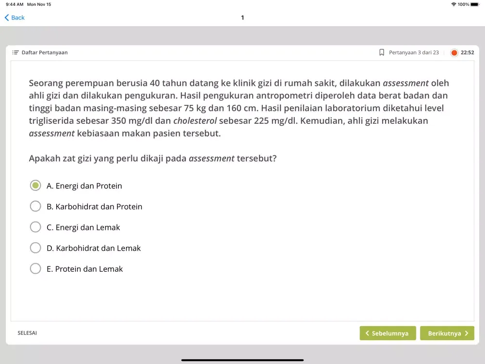 NEO Nutrisionis: Latihan 1 iPad  स्क्रीनशॉट