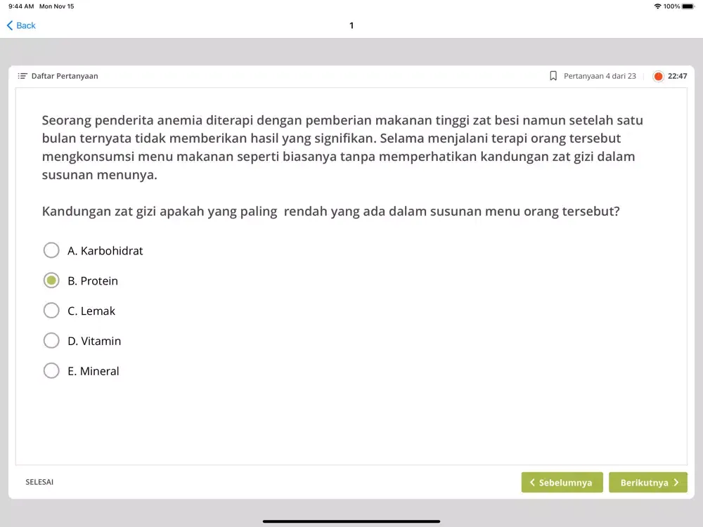 NEO Nutrisionis: Latihan 1 iPad  स्क्रीनशॉट