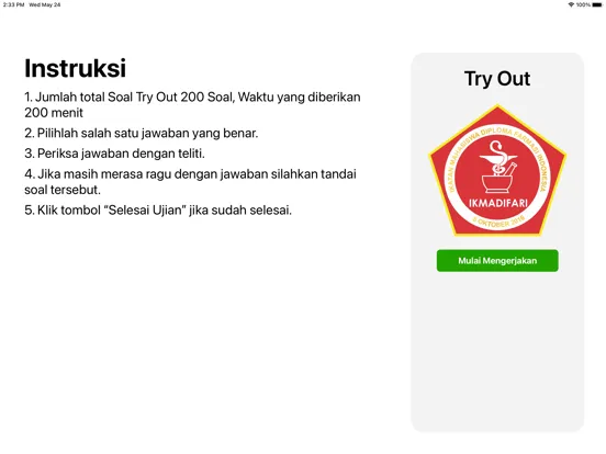 Ảnh chụp màn hình của TRYOUT NEO UK Farmasi iPad 
