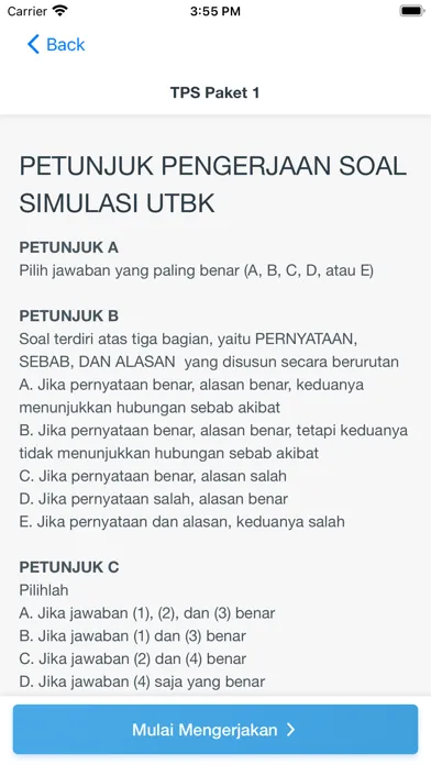 Screenshot di NEO UTBK SBMPTN