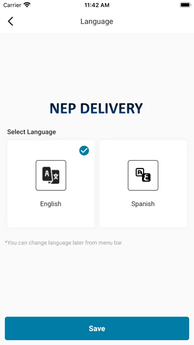 Tangkapan layar Nep Delivery