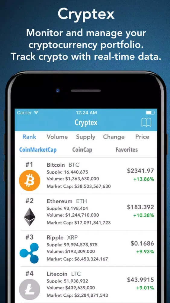 Capturas de tela do Cryptex - Portfolio & Tracker