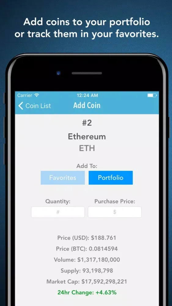 Capturas de tela do Cryptex - Portfolio & Tracker