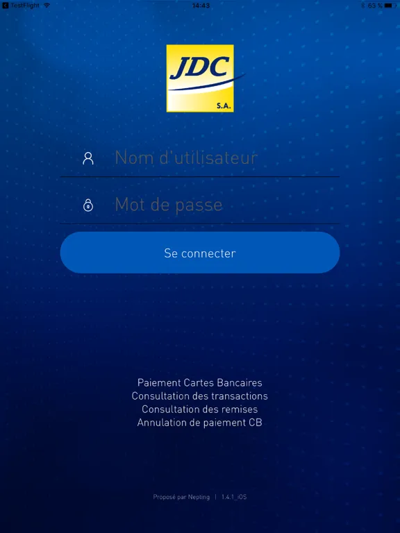 Capturas de pantalla de MPOS JDC iPad 