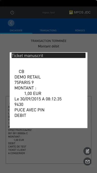 Capturas de pantalla de MPOS JDC