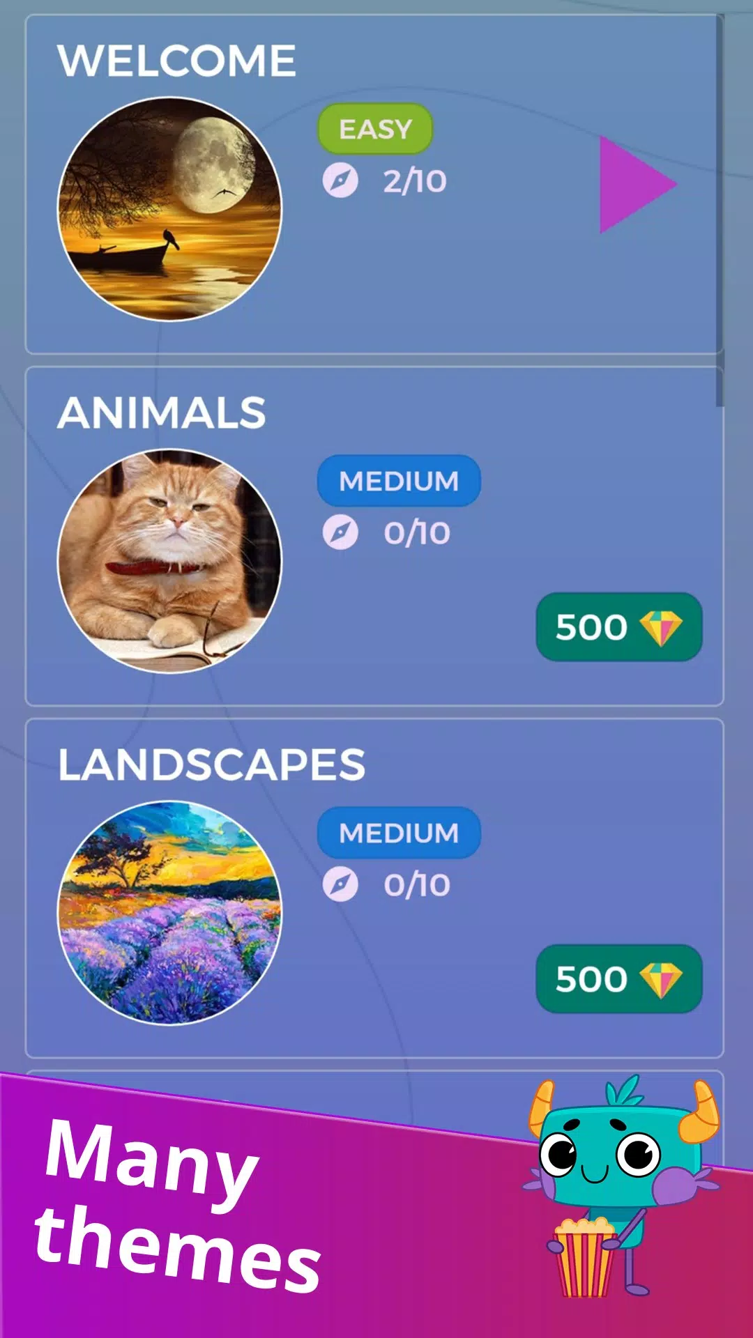 Mind games, puzzle games Screenshots