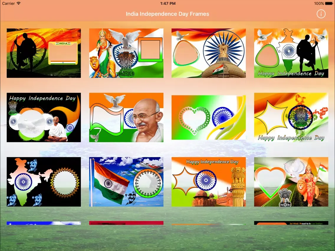 India Independence Day Frames iPad  Screenshots