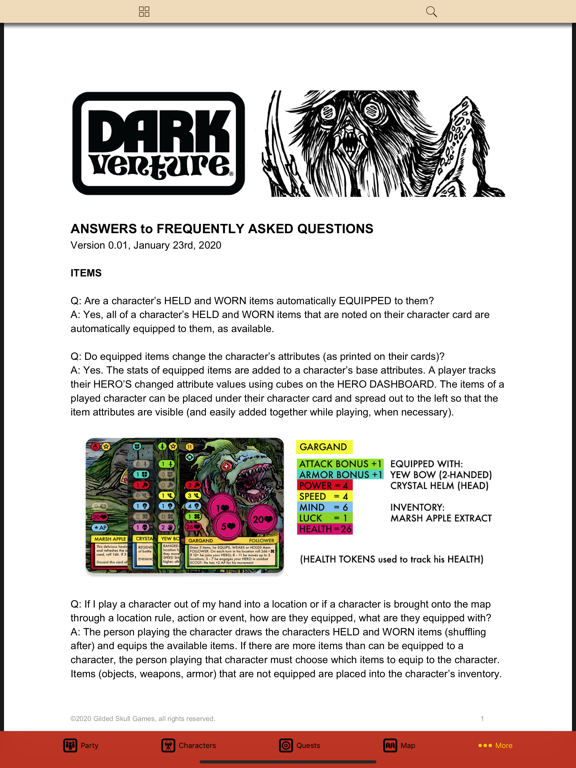 Dark Venture Companion iPad  スクリーンショット