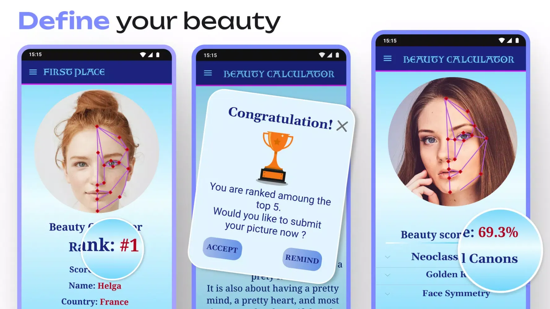 Captures d'écran de Beauty Calculator