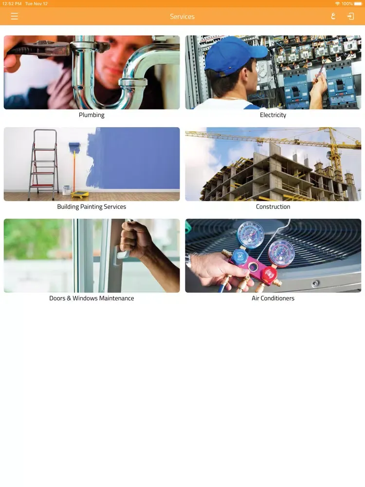 Zrzuty ekranu My Home Contracting iPad 