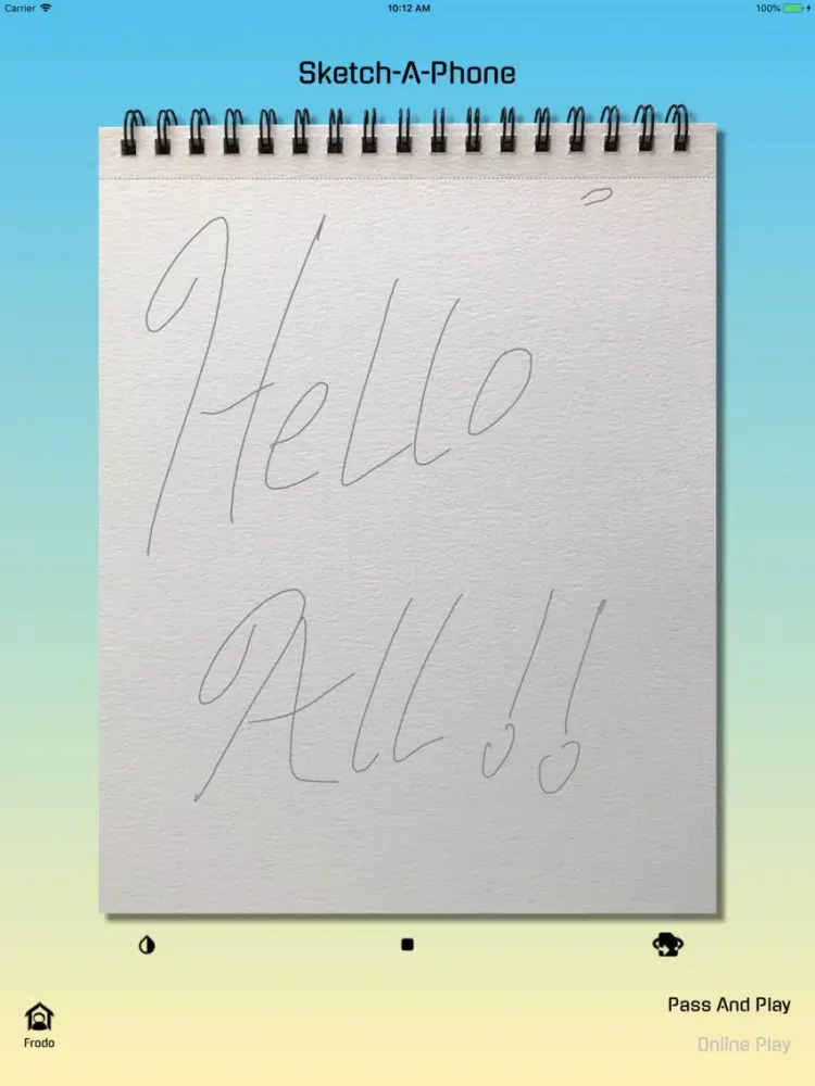 Tangkapan layar Sketch-A-Phone iPad 