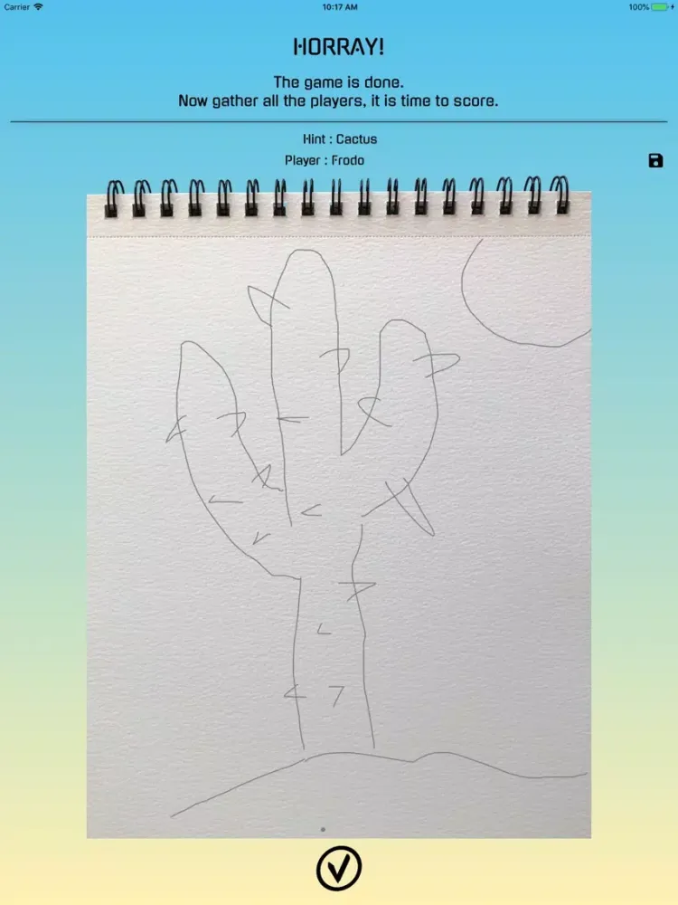Tangkapan layar Sketch-A-Phone iPad 