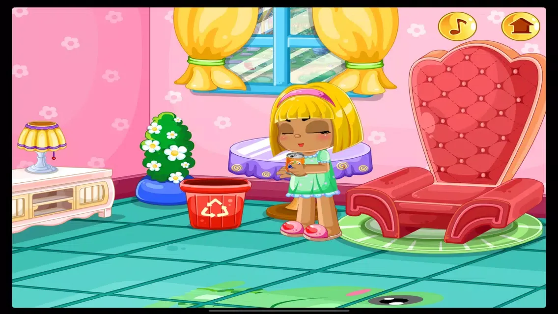 Screenshot di 甜心宝贝学垃圾分类-帮妈妈做家务